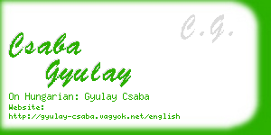 csaba gyulay business card